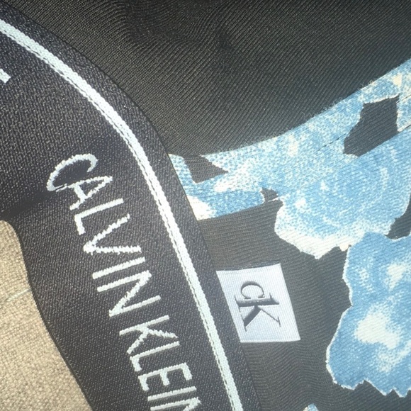 Calvin Klein intimates women's sz large black blue white bra bralette open back - Picture 11 of 13